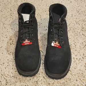 Black durable Brahma work boots